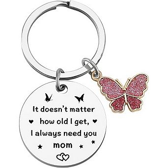 Mom Gifts Keychain for Mom, Birthday Mothers Day Valentines Gift from Kids