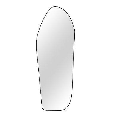 Black 24 in. W x 67 in. H Irregular Aluminum Alloy Framed Full Length Floor Mirror