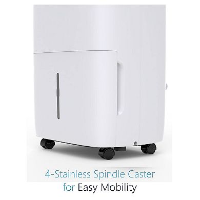 25 pt. Quiet Dehumidifier in. White with with Bucket for Home, Basement, with Auto Defrost