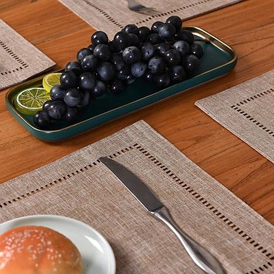 Linen Placemats Set of 4, Farmhouse Style Decorative Table Mats