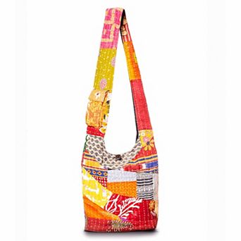 Kathmandu Collection Kantha Patchwork Hobo Bag
