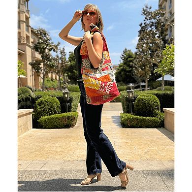 Kathmandu Collection Kantha Patchwork Hobo Bag