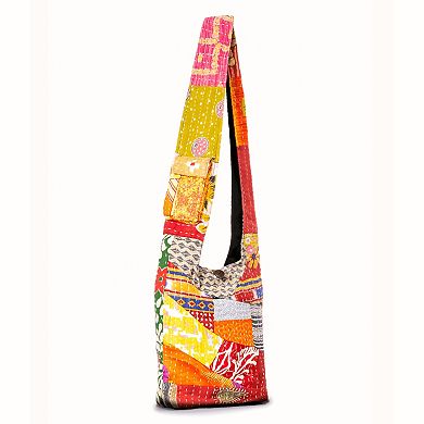 Kathmandu Collection Kantha Patchwork Hobo Bag
