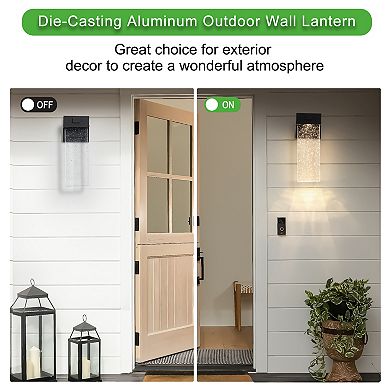 Outdoor Waterproof LED Crystal Wall Lamp 2 Pack