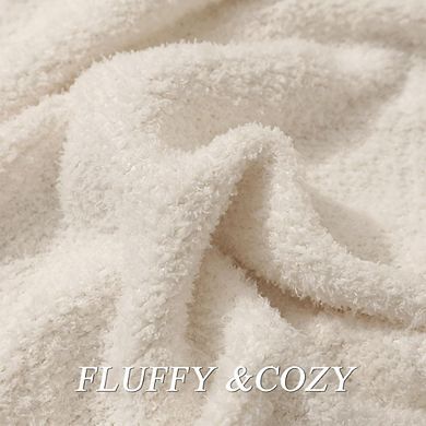 Super Soft Fluffy Throw Blanket, Lightweight Cozy All-Season Blanket