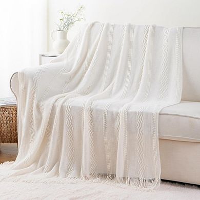 Boho Throw Blanket Soft Cozy Decorative Living Room Sofa Bed Blanket