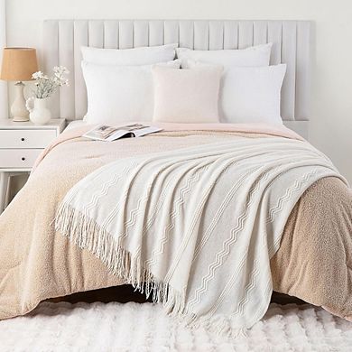 Boho Throw Blanket Soft Cozy Decorative Living Room Sofa Bed Blanket