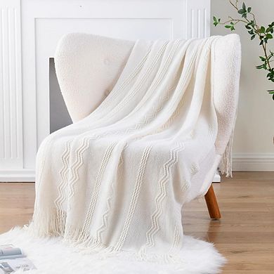Boho Throw Blanket Soft Cozy Decorative Living Room Sofa Bed Blanket