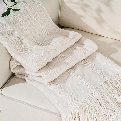 Boho Throw Blanket Soft Cozy Decorative Living Room Sofa Bed Blanket