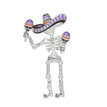 Napier Silver Tone Skeleton Pin