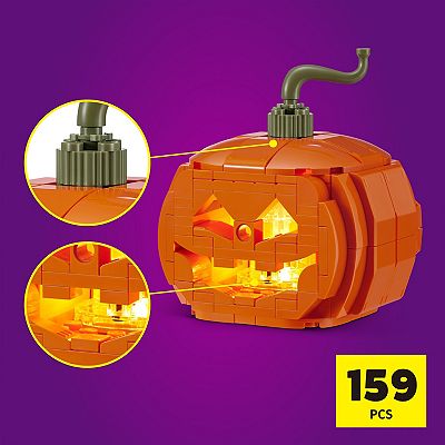 MAX Premium Bricks LED Halloween Building Collection (Naughty) by ZURU