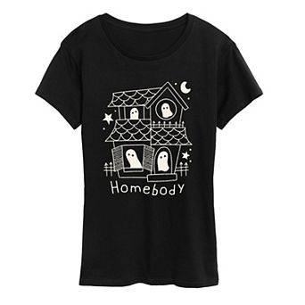 Women's Homebody Haunted House Graphic Tee
