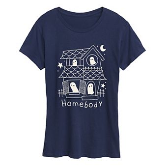 Women's Homebody Haunted House Graphic Tee