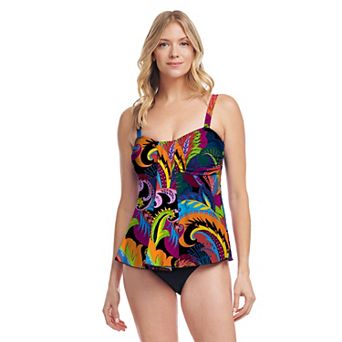 Women's Mazu Swim Drape Bandeau Tankini Top
