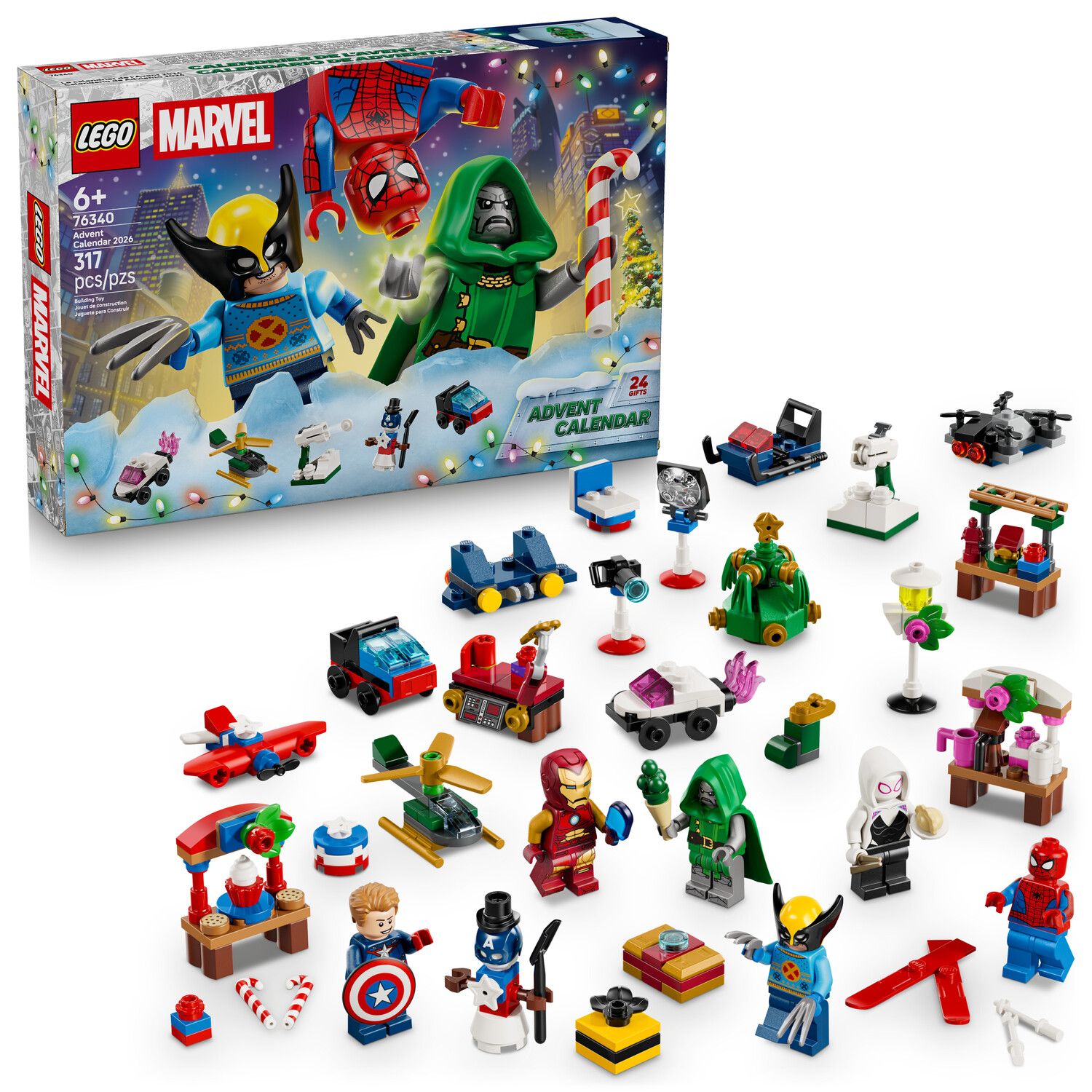 Детский конструктор LEGO Marvel Advent Calendar 2026 76340 Building Kit (317 Pieces) — фото 1