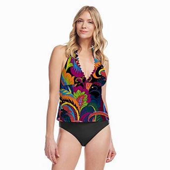 Women's Mazu Swim Scallop Halter Tankini Top