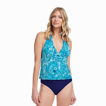 Women's Mazu Swim Scallop Halter Tankini Top