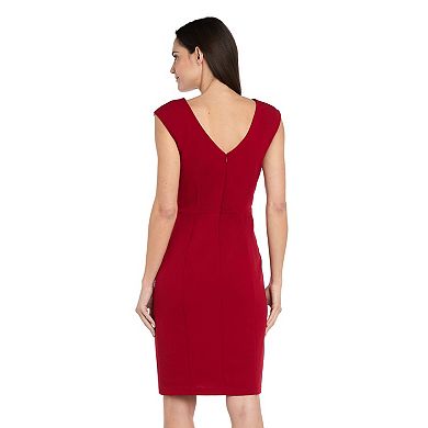 Women's R&M Richards Rhinestone Twist Front Sheath Dress