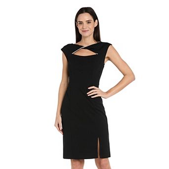 Women's R&M Richards Rhinestone Twist Front Sheath Dress