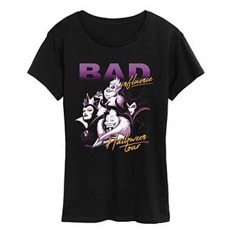 Women's Disney Villains Bad Influence Halloween Tour Graphic Tee