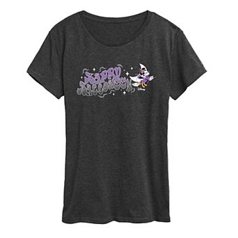 Women's Disney's Minnie Mouse "Happy Halloween" Witch Graphic Tee