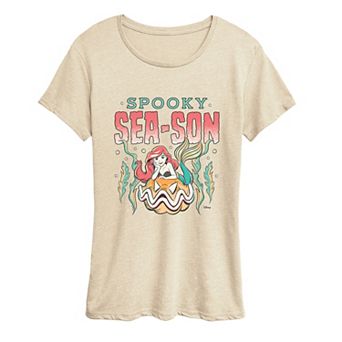 Women's Disney Princess Ariel Spooky Sea-Son Graphic Tee