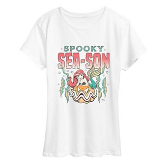 Women's Disney Princess Ariel Spooky Sea-Son Graphic Tee