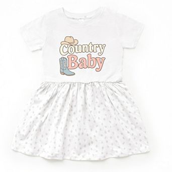 Country Baby Outline Pastel - Toddler Graphic Dress