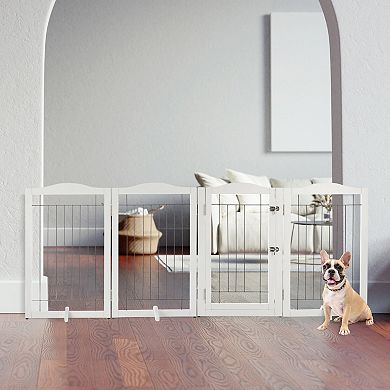 PetMaker 4-Panel Pet Gate with Door