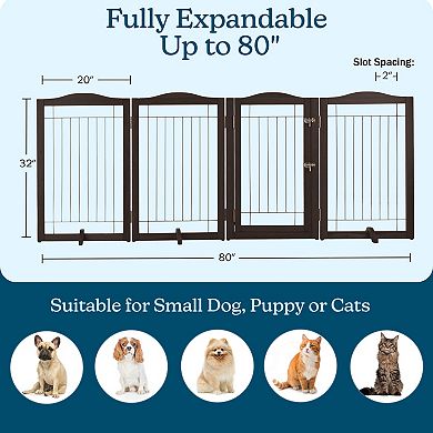 PetMaker 4-Panel Pet Gate with Door