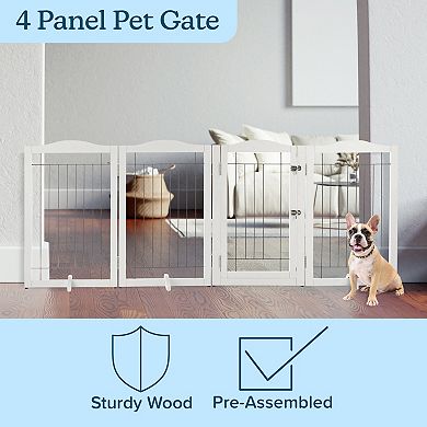 PetMaker 4-Panel Pet Gate with Door