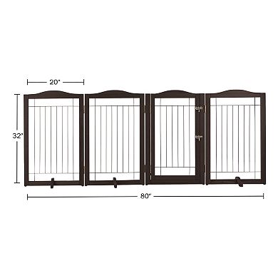 PetMaker 4-Panel Pet Gate with Door