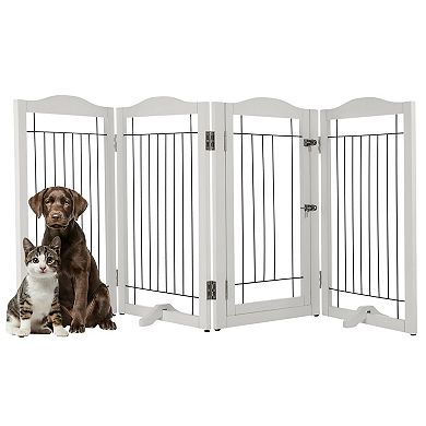 PetMaker 4-Panel Pet Gate with Door