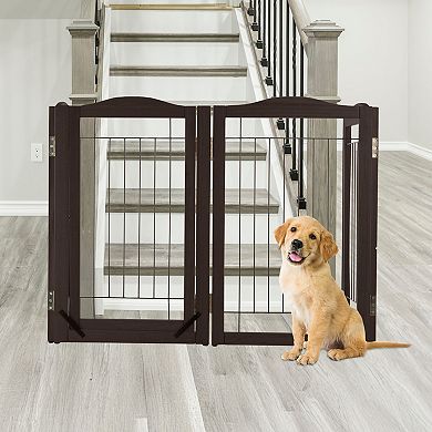 PetMaker 4-Panel Pet Gate with Door