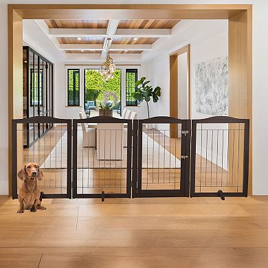 PetMaker 4-Panel Pet Gate with Door