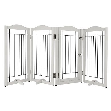 PetMaker 4-Panel Pet Gate with Door
