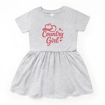 Country Girl Hat Puff Print - Toddler Graphic Dress