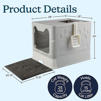 PetMaker Hooded Litter Box with Scoop