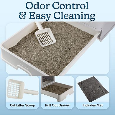 PetMaker Hooded Litter Box with Scoop