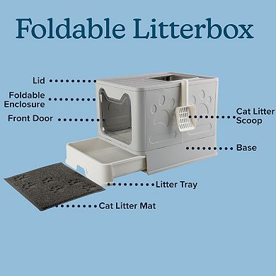 PetMaker Hooded Litter Box with Scoop