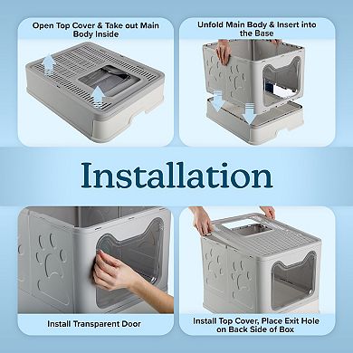 PetMaker Hooded Litter Box with Scoop