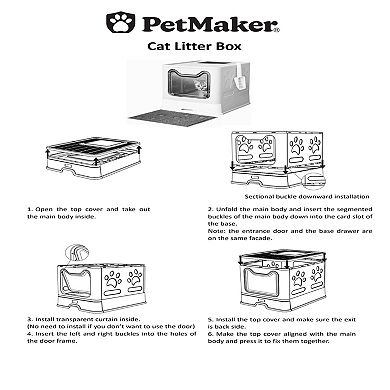 PetMaker Hooded Litter Box with Scoop