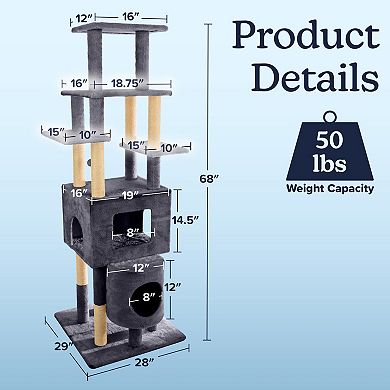 PetMaker 8-Tier Cat Tower with 2 Cat Houses
