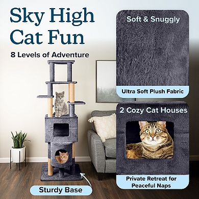 PetMaker 8-Tier Cat Tower with 2 Cat Houses