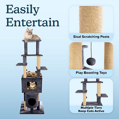 PetMaker 8-Tier Cat Tower with 2 Cat Houses