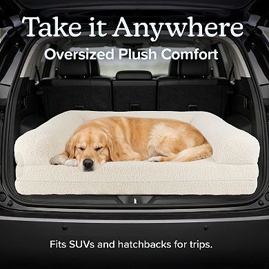 PetMaker Rectangular Pet Bed with Bolsters