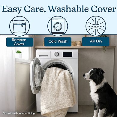 PetMaker Rectangular Pet Bed with Bolsters