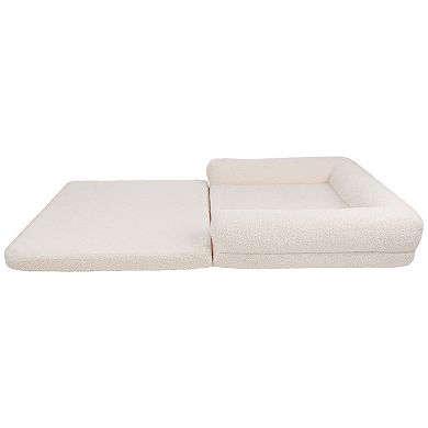 PetMaker Rectangular Pet Bed with Bolsters