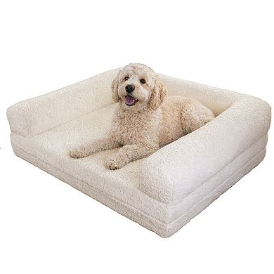 PetMaker Rectangular Pet Bed with Bolsters