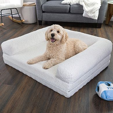 PetMaker Rectangular Pet Bed with Bolsters